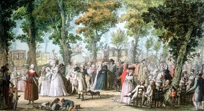 Promenade en Boulevard du Temple, 1788 door Jacques Francois Joseph Swebach