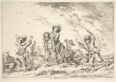 Hinkelen, midden tot laat 18e eeuw door Jacques Gabriel Huquier