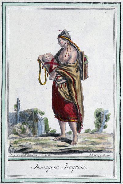 Sauvagesse iroquoise - in "Encyclopedie van Reizen" door Grasset St Sauveur, Parijs door Jacques Grasset de Saint Sauveur