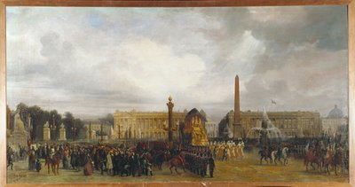 Ceremonie voor de terugkeer van de as van keizer Napoleon I in 1840 ... door Jacques Guiaud