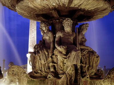 Fontein van Place de la Concorde in Parijs. door Jacques Ignace Hittorff