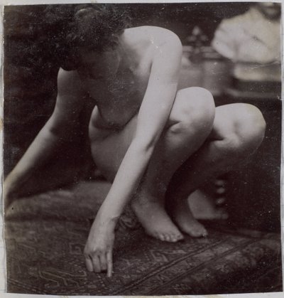 Studie van een vrouwelijk naaktmodel, van voren gezien door Jacques Lalaing (attributed to)