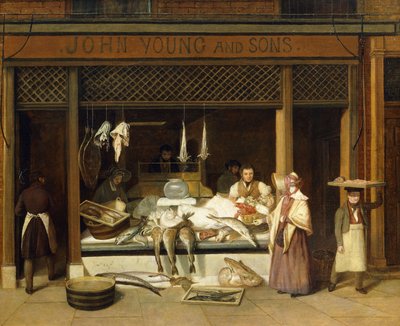 John Young en Zonen, de Viskopers door Jacques Laurent Agasse