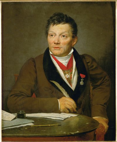 Alexandre Lenoir, oprichter van het Musee des Monuments Francais ... door Jacques Louis David