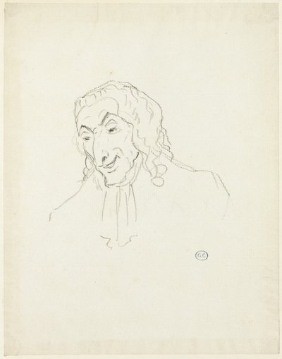 Borstbeeld van een Man met een Jabots door Jacques Louis David