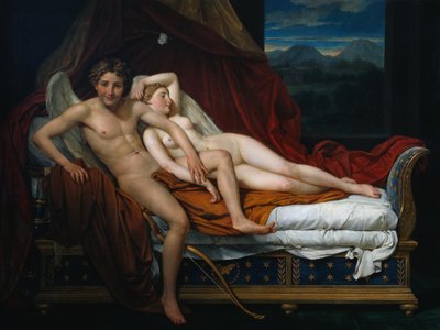 Cupido en Psyche door Jacques Louis David