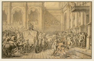 De komst van de keizer ... door Jacques Louis David