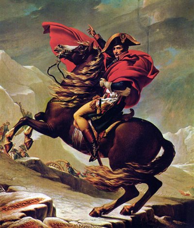 Napoleon doorkruist de lps door Jacques Louis David
