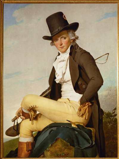 Portret van Pierre Seriziat ... door Jacques Louis David