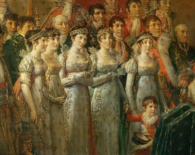 De kroning van Napoleon in de Notre-Dame ... door Jacques Louis David