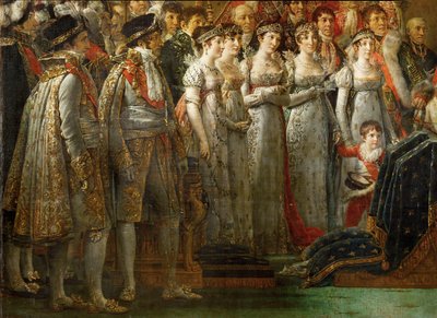 De kroning van keizer Napoleon I Bonaparte ... door Jacques Louis David
