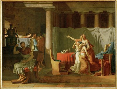 De lictors brengen Brutus de lichamen van zijn dode zonen ... door Jacques Louis David
