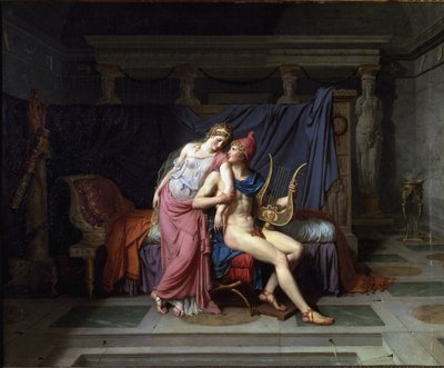 De liefdes van Parijs en Helena door Jacques Louis David