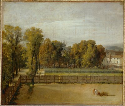 Uitzicht op de Jardin du Luxembourg in Parijs ... door Jacques Louis David