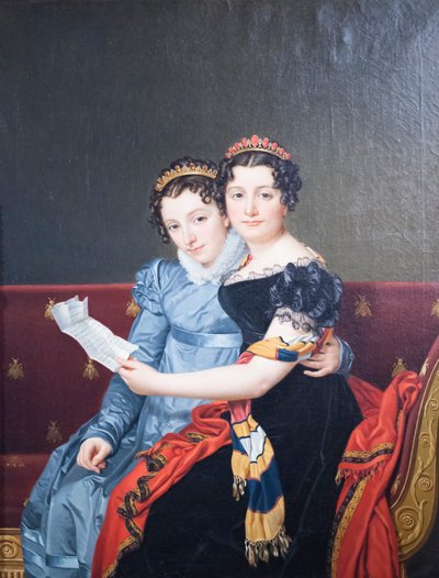 Zenaide en Charlotte Bonaparte door Jacques Louis David