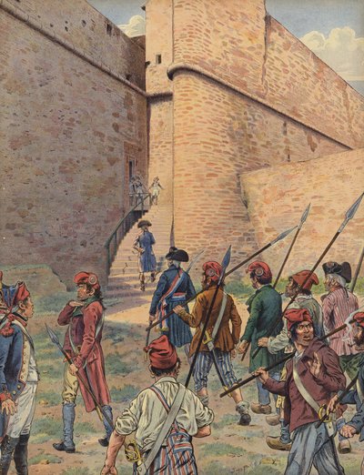 Het vierkante fort in Antibes door Jacques Marie Gaston Onfray de Breville (Job)