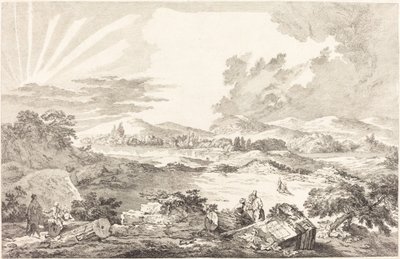 De Dromos, Athene door Jacques Philippe LeBas after Julien David Le Roy