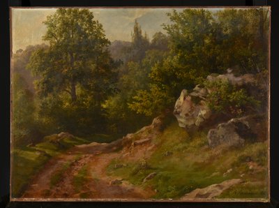 Boslandschap door Jacques Raymond Brascassat