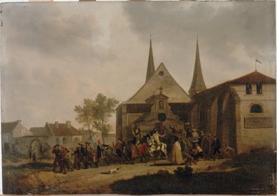 Plundering van een kerk tijdens de Revolutie, circa 1793 door Jacques Swebach Desfontaines