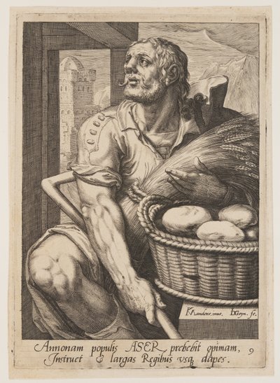 Asher, uit De twaalf zonen van Jakob door Jacques de Gheyn II
