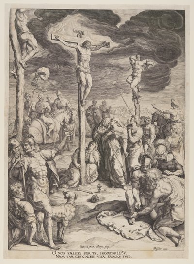 Christus aan het kruis tussen twee dieven door Jacques de Gheyn II