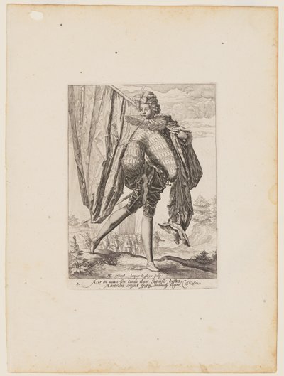 Standaarddrager, van officieren en soldaten van de lijfwacht van keizer Rudolph II door Jacques de Gheyn II