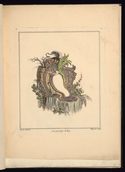 Ontwerp voor Asymmetrische Cartouche door Jacques de Lajoüe