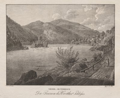 Neder-Oostenrijk, De Ruïnes van het Woerther Kasteel door Jakob Alt