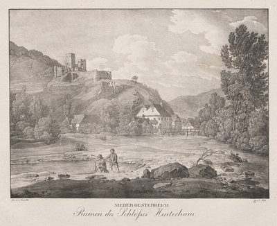 Neder-Oostenrijk, Ruïnes van het Kasteel Hinterhaus door Jakob Alt