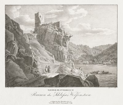 Neder-Oostenrijk, Ruïnes van het Kasteel Werfenstein door Jakob Alt
