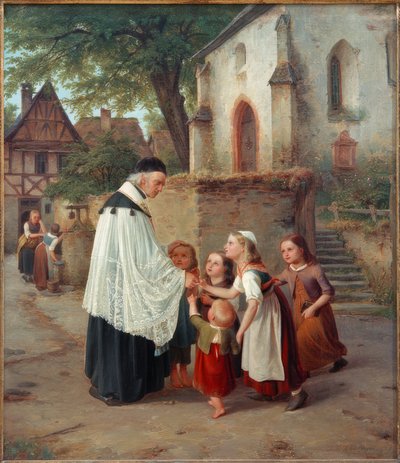 De dorpspastoor door Jakob Fürchtegott Dielmann