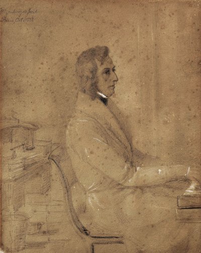 Fryderyk Chopin aan de piano door Jakob Götzenberger