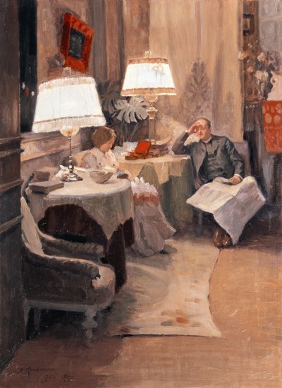 Avondgesprek door Jakoff Jakovlevitch Kalinitchenko