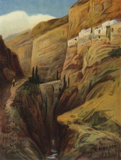 Wady Kelt; of, de beek Cherith door James (after) Clark
