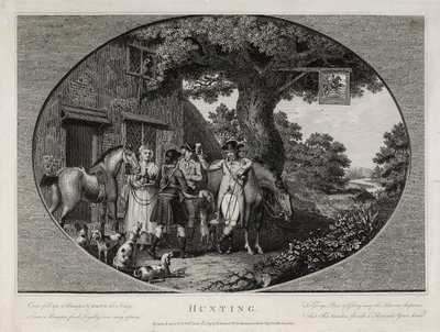 Jacht, gegraveerd door Robert Pollard (1755-1838) door James (after) Pollard