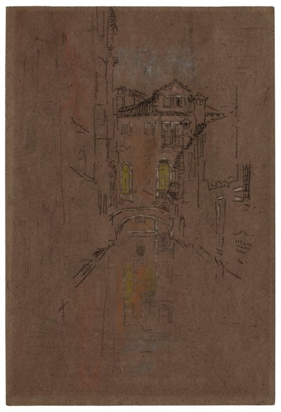Een Venetiaans kanaal, 1879-1880 door James Abbott McNeill Whistler