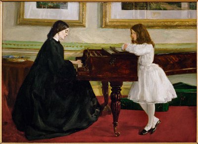 Aan de piano door James Abbott McNeill Whistler