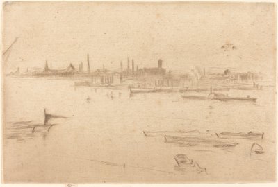 Battersea: Dageraad, 1875 door James Abbott McNeill Whistler
