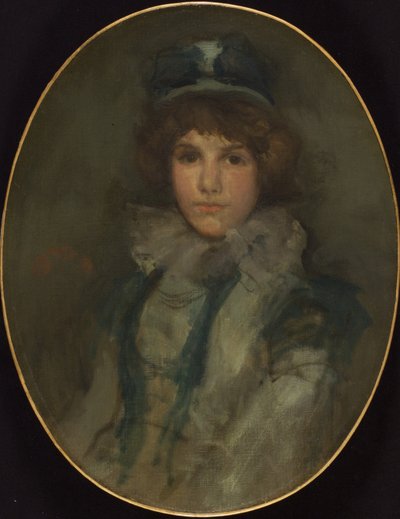 Blauw en Koraal: De Kleine Blauwe Muts, 1898 door James Abbott McNeill Whistler
