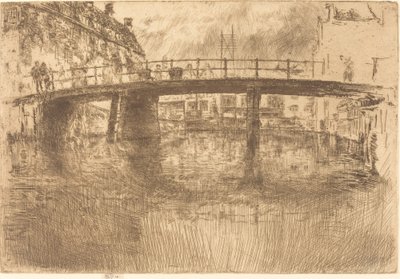 Brug, Amsterdam, 1889 door James Abbott McNeill Whistler