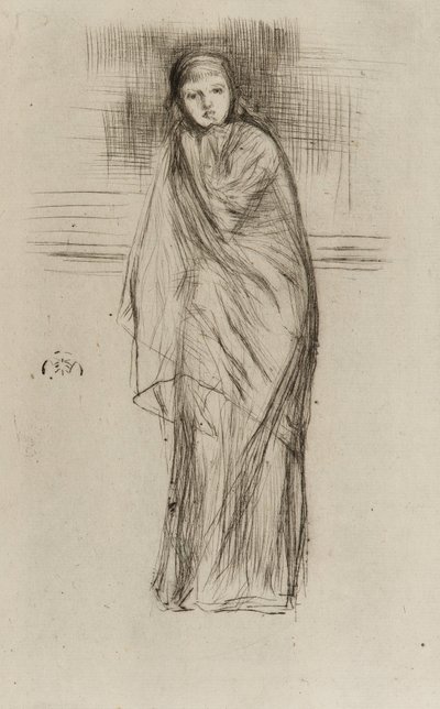 Geklede Model, 1870 door James Abbott McNeill Whistler
