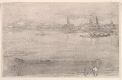 Vroege ochtend: De Theems bij Battersea, Londen, 1878 door James Abbott McNeill Whistler
