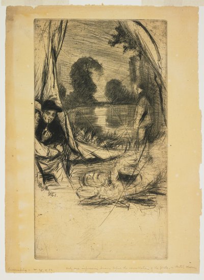 Lager aufschlagen door James Abbott McNeill Whistler