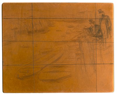 Etsplaat: Het Kleine Poeltje, 1861 door James Abbott McNeill Whistler