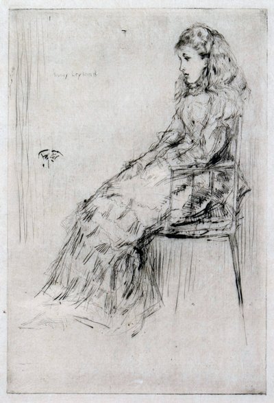 Fanny Leyland, c.1874 door James Abbott McNeill Whistler