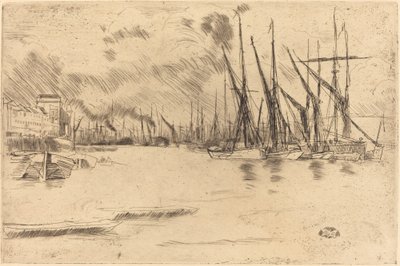 Vanaf Pickle-Herring Stairs door James Abbott McNeill Whistler