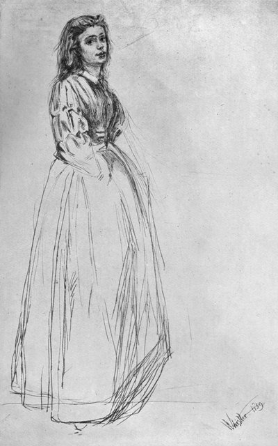 Fumette, staand door James Abbott McNeill Whistler