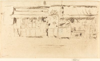 Meubelwinkel, ca. 1887 door James Abbott McNeill Whistler