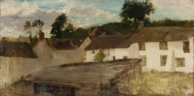 Groen en Zilver: De Devonshire Cottages, 1883 of 1884 door James Abbott McNeill Whistler