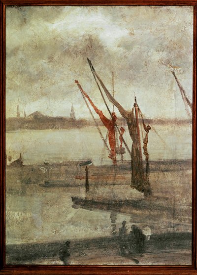 Grijs en zilver, Chelsea Wharf door James Abbott McNeill Whistler